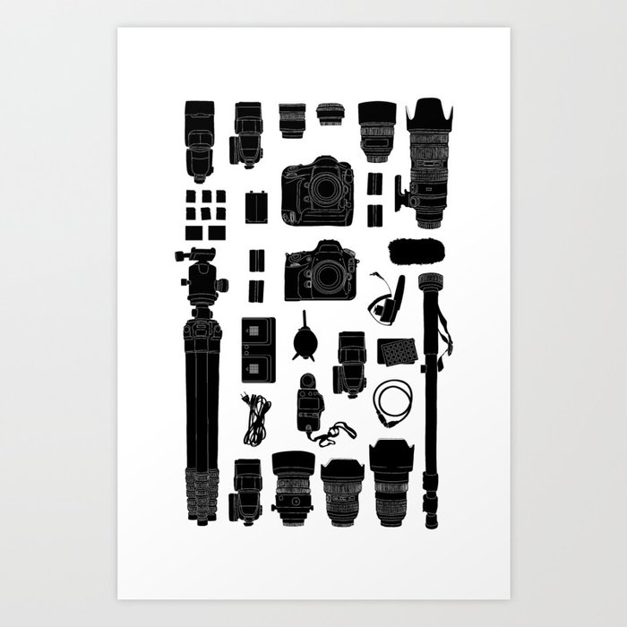 Photographer Kit Art Print