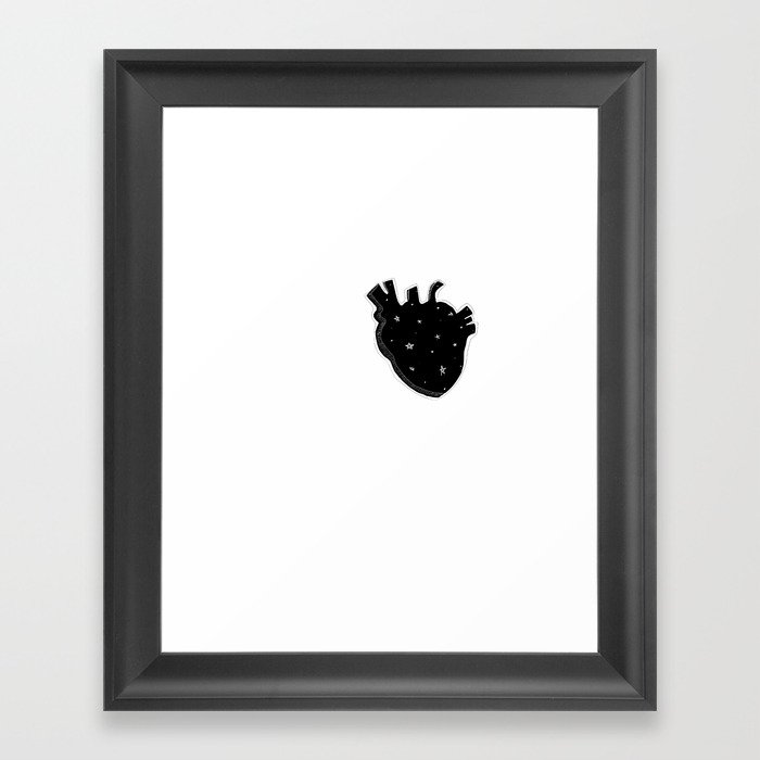 Space Heart Framed Art Print