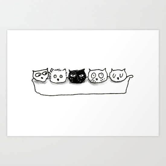 Cat Egg Art Print