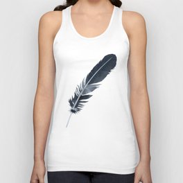Black and White Feather polygon art Unisex Tank Top