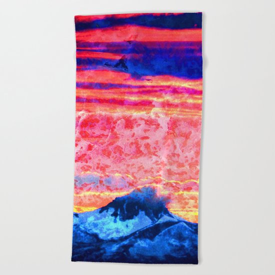 Turmoil on Mt. Jefferson Beach Towel