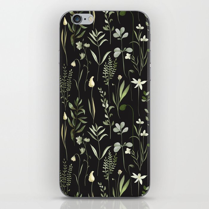 Watercolor Botanical Greenery Pattern iPhone Skin