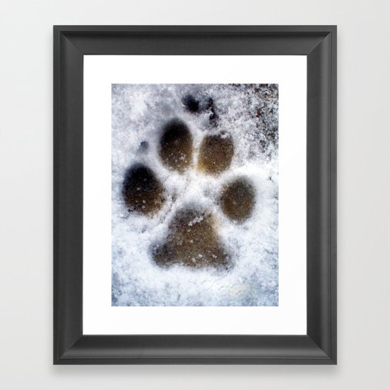 set in snow. Framed Art Print