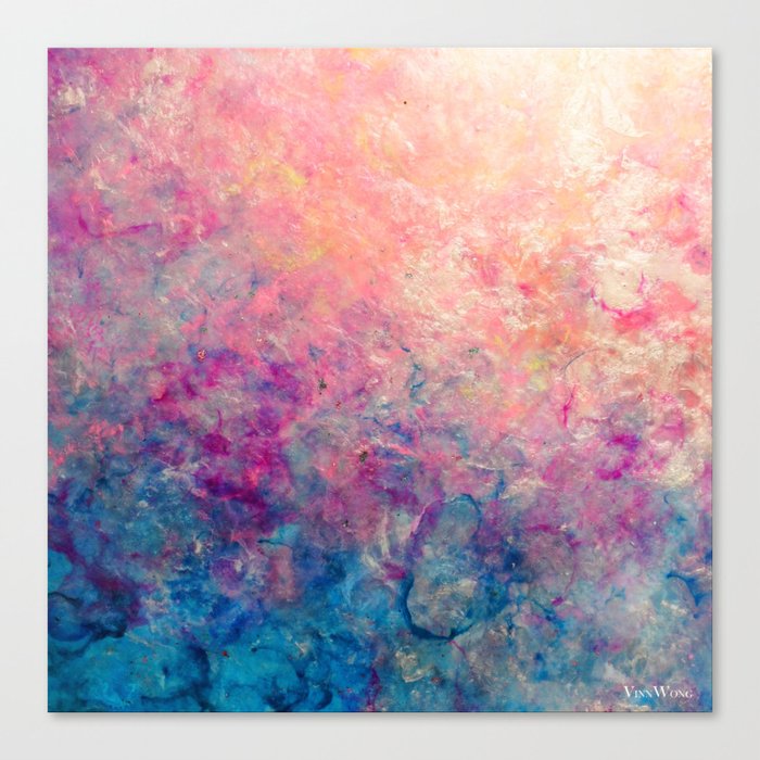 Coastal Sunset Abstract Art By Vinn Wong Canvas Print By