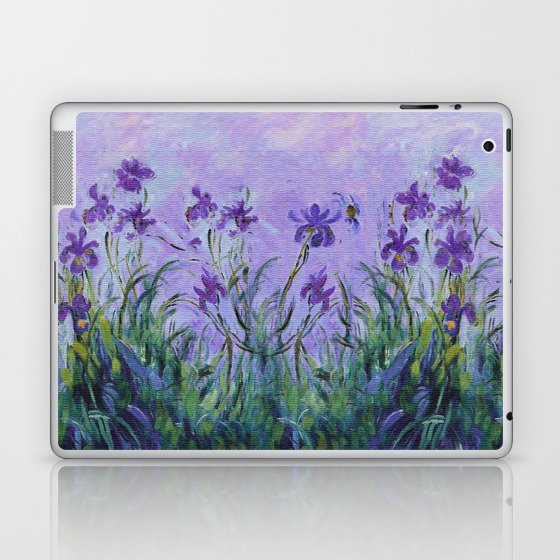 Claude Monet Lilac Irises Laptop & iPad Skin