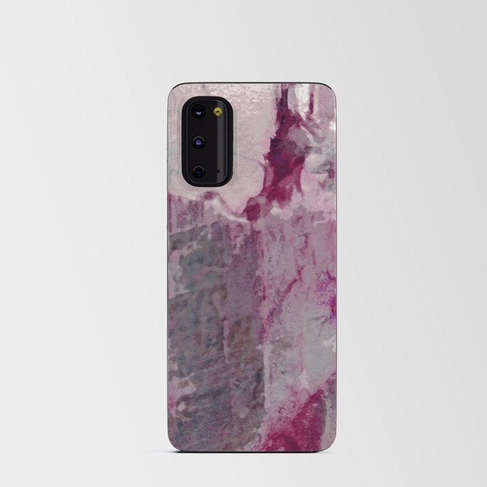 Dramatic Grey Pink Abstract Android Card Case