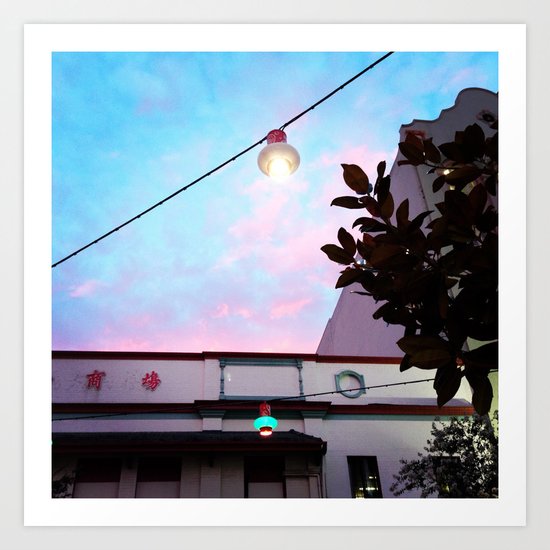 Retro Sunset Art Print