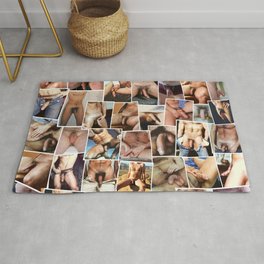 Penis Collage in Color Rug
