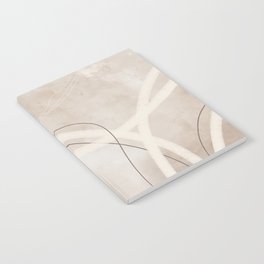 Abstract Lines Beige No1 Notebook