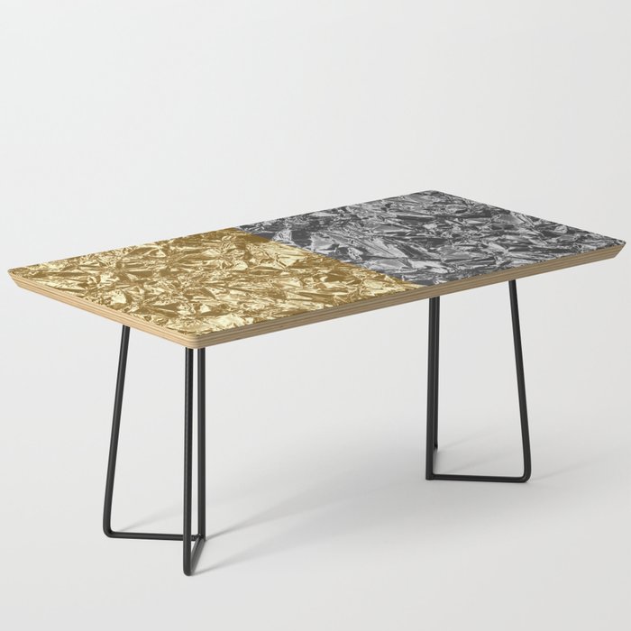 Gold Silver Foil Modern Collection Coffee Table