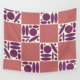 Geometric modern shapes checkerboard 15 Wall Tapestry