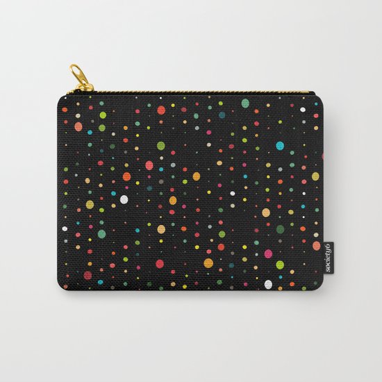 retro rain spots black Carry-All Pouch