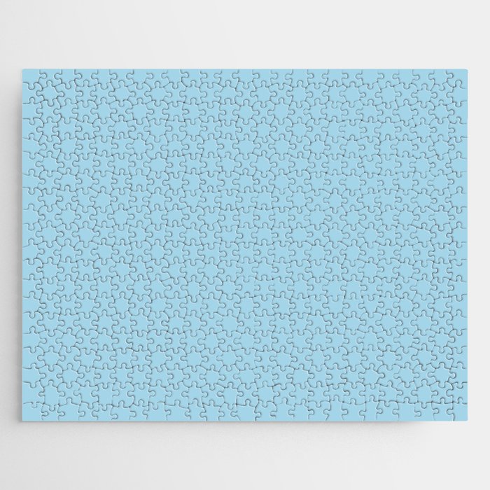 Peace blue pastel solid color modern abstract pattern  Jigsaw Puzzle