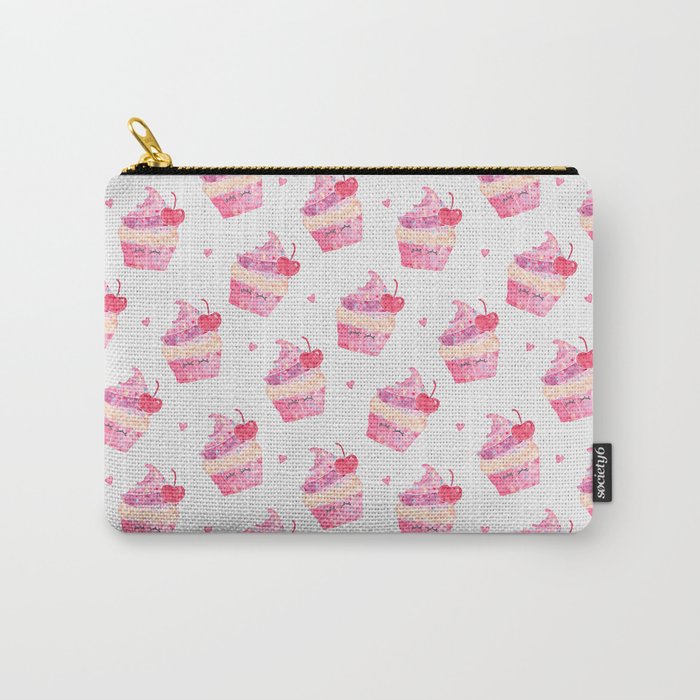 Bite Me Cupcake - Pink Carry-All Pouch