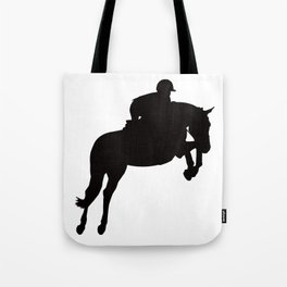 Jumping Horse Silhouette Tote Bag