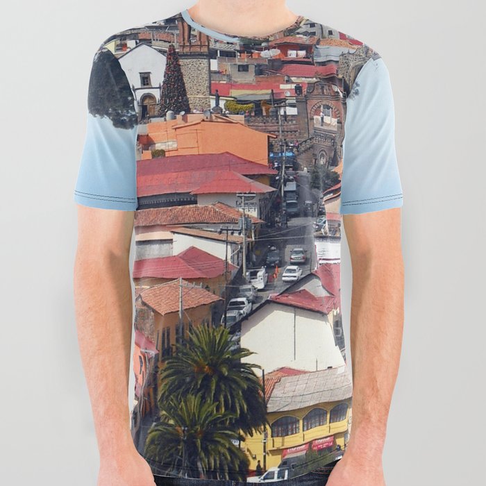 Mexico Photography - Beautiful Town In Mexico All Over Graphic Tee