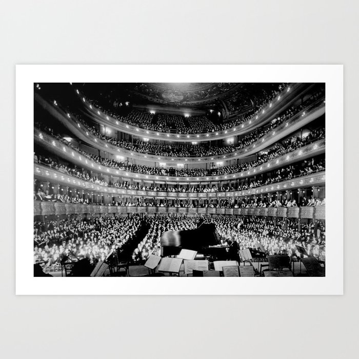 Metropolitan Opera House, New York City black and white photography / black and white photographs Art Print