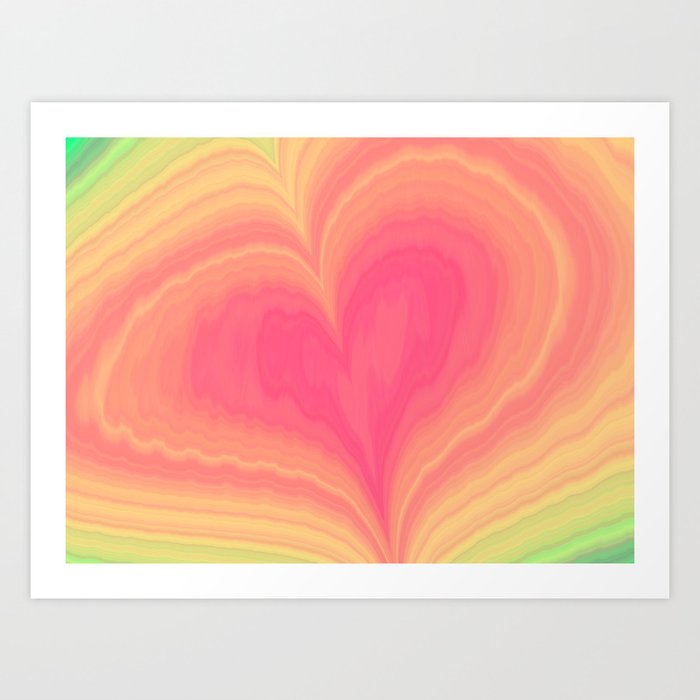 Abstract Tropical Pastel Rainbow Heart Pattern Valentine S Day