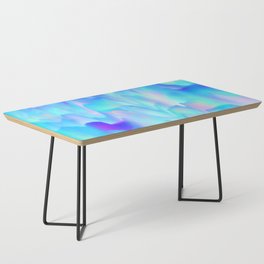 Abstract Waves of Color: Teal, Purple Coffee Table