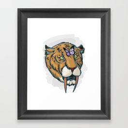 Derp-Toothed Tiger Framed Art Print