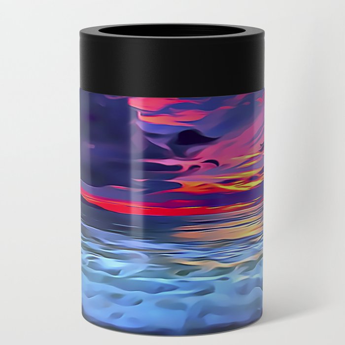 Ocean Sunset Can Cooler