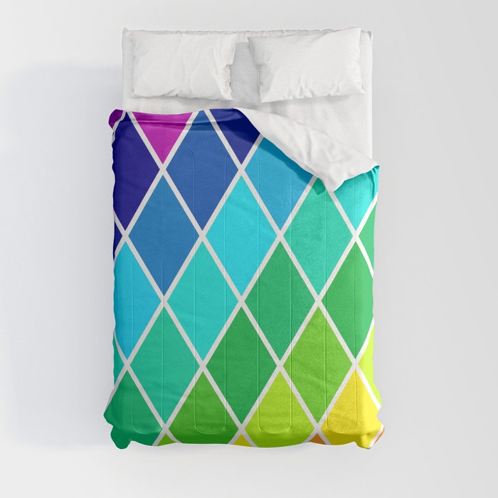 Tetrahedral Rainbow Comforter