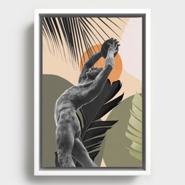 Olympic Discus Thrower Abstract Finesse #1 #wall #art #society6 Framed Canvas