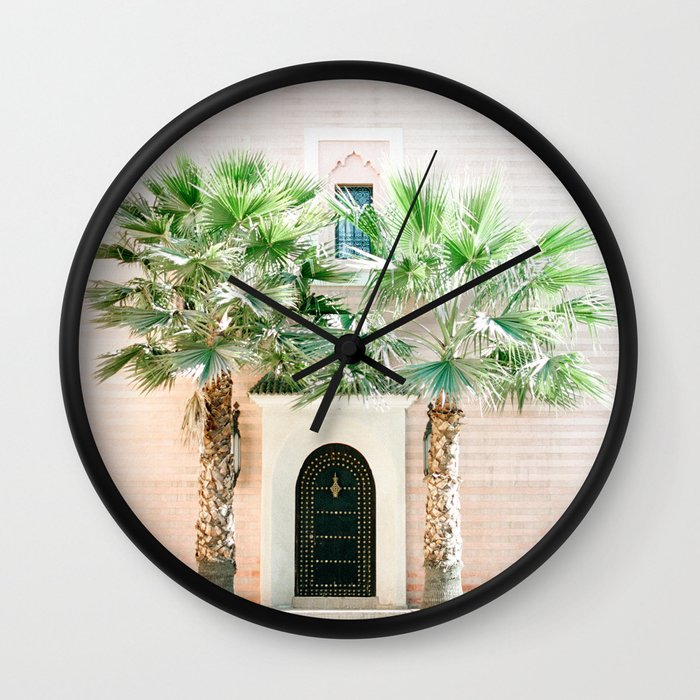 Travel photography print “Magical Marrakech” photo art made in Morocco. Pastel colored. Wall Clock