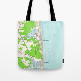Vintage Map of Bethany Beach Delaware (1954) Tote Bag