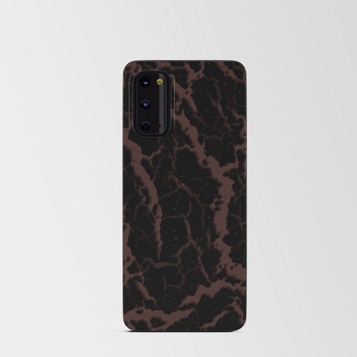 Cracked Space Lava - Brown Android Card Case