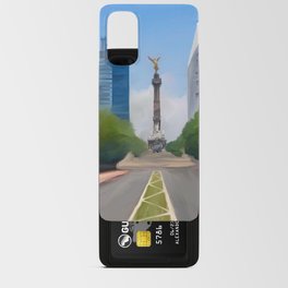 Reforma avenue landscape Mexico City, digital painting Android Card Case