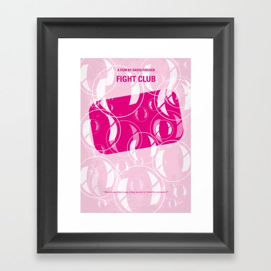 No027 My Fight Club minimal movie poster Framed Art Print