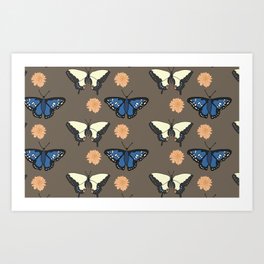 brown butterflies art prints for any decor style society6
