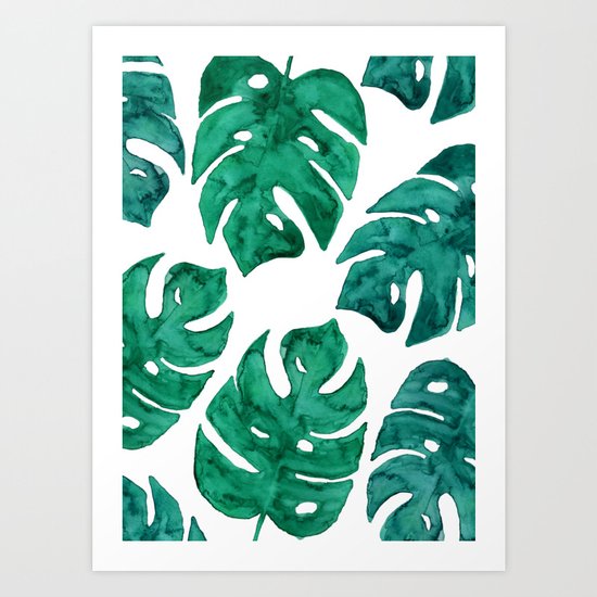 Watercolor Leafs II Art Print