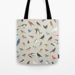 Garden Birds Pattern Tote Bag