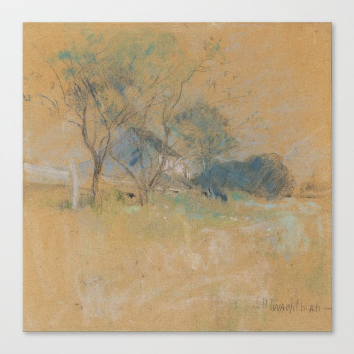 House and Tree by John Henry Twachtman Canvas Print