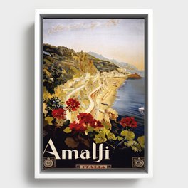 Vintage poster - Amalfi Framed Canvas