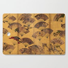 Screen with Scattered Fans, Edo Period by Tawaraya Sotatsu Cutting Board