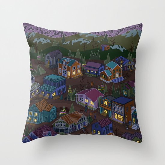 Adventure Town Throw Pillow