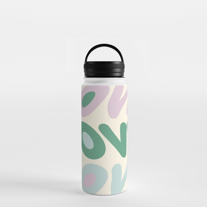 Abstraction_LOVE_TYPOGRAPHY_SMOOTH_WAVE_POP_ART_0317A Water Bottle