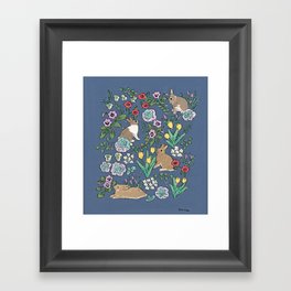 with early spring flowers Framed Art Print
