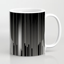 Black and Taupe Frequency Stripes Line Pattern Pairs DE 2022 Trending Color Reclaimed Wood DET625 Mug