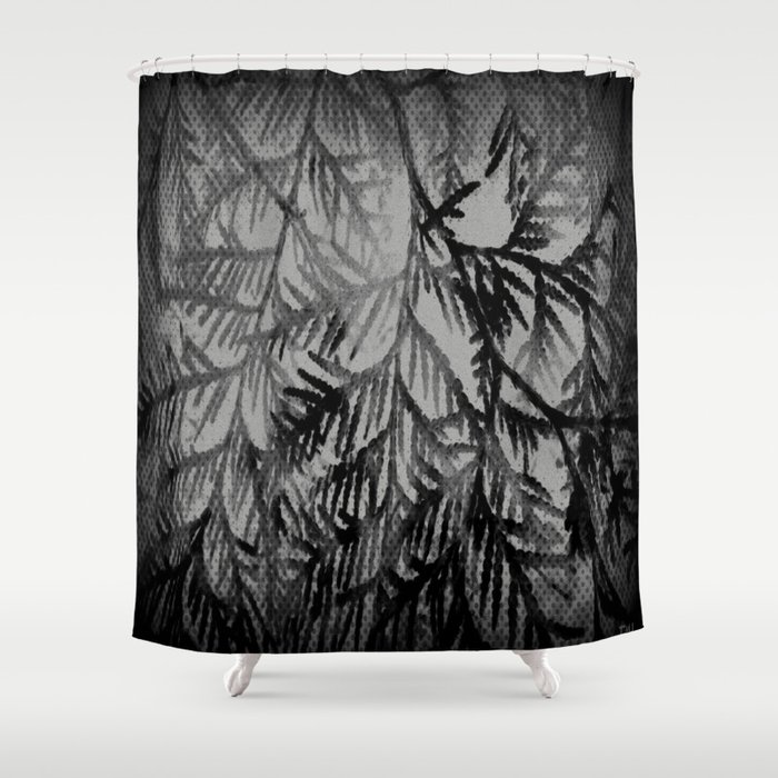 Beyond The Black Trees | Nadia Bonello Shower Curtain