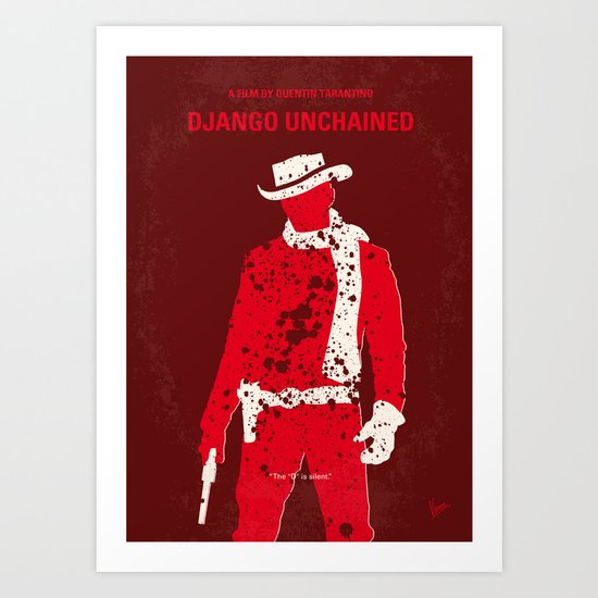 No184 My Django Unchained minimal movie poster Art Print