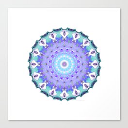 Crown Light Mandala Art In Purple And Blue by Sharon Cummings Canvas Print