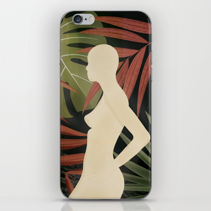 Figure in the Colorful Tropical Garden 2 iPhone Skin