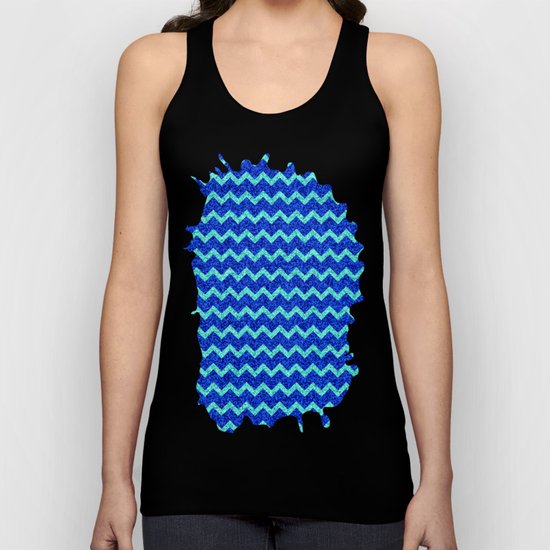 Chevron Glitter Pattern 06 Unisex Tank Top