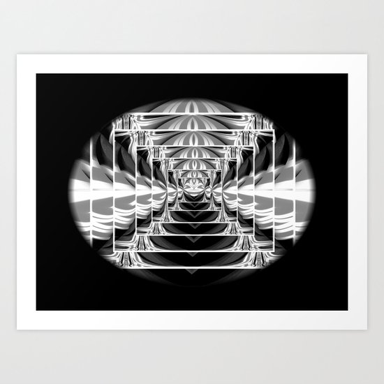 Black+White Abstract.Modern. Art Print