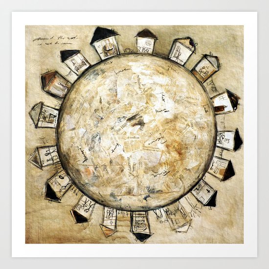around the world Art Print