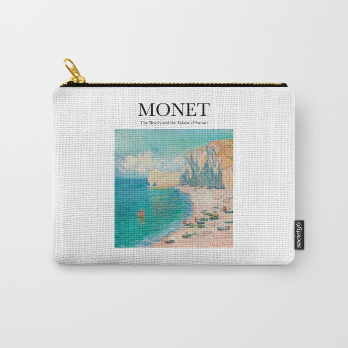 Monet - The Beach and the Falaise d'Amont Carry-All Pouch